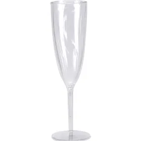 6 Oz Clear Plastic 1-Piece Champagne Glasses (8/Pkg)