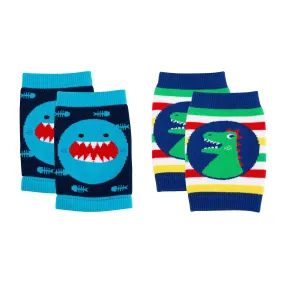 Baby Crawler Knee Pads Set (2 pk) - Shark & Dinosaur