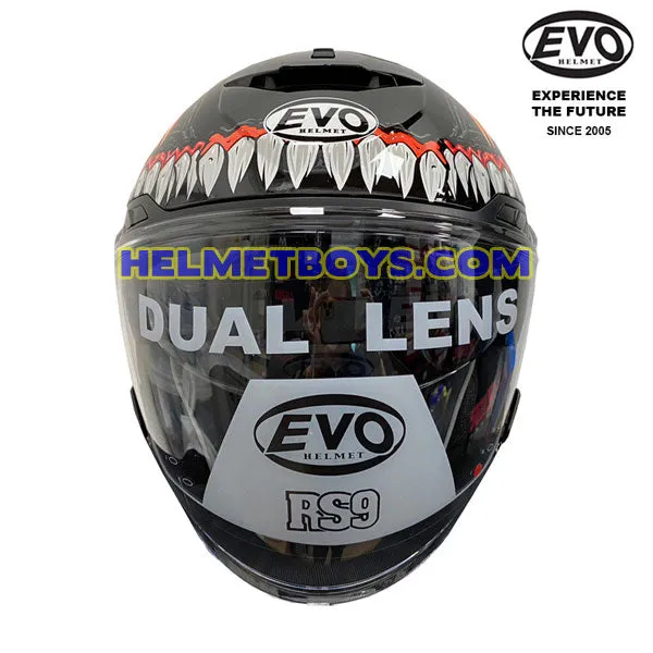 EVO RS9 Motorcycle Sunvisor Helmet DEMON JAW