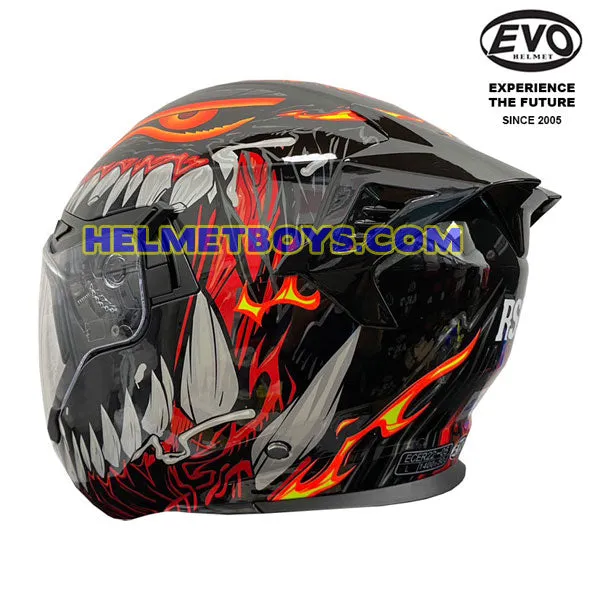 EVO RS9 Motorcycle Sunvisor Helmet DEMON JAW