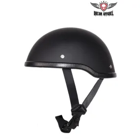 Flat Black Motorcycle Novelty Skull Cap Helmet