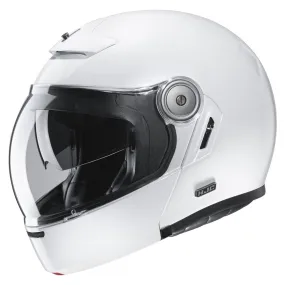 HJC V90 Pearl White Flip Front Motorbike Helmet