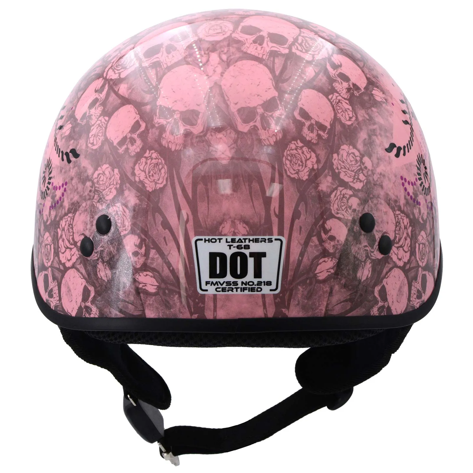 Hot Leathers HLD1048 'Live, Love Ride' Gloss Pink Motorcycle DOT