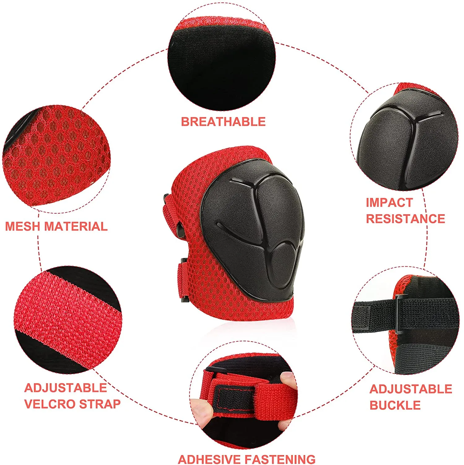 Kid Bike Helmet Knee Pads and Elbow Pads Set