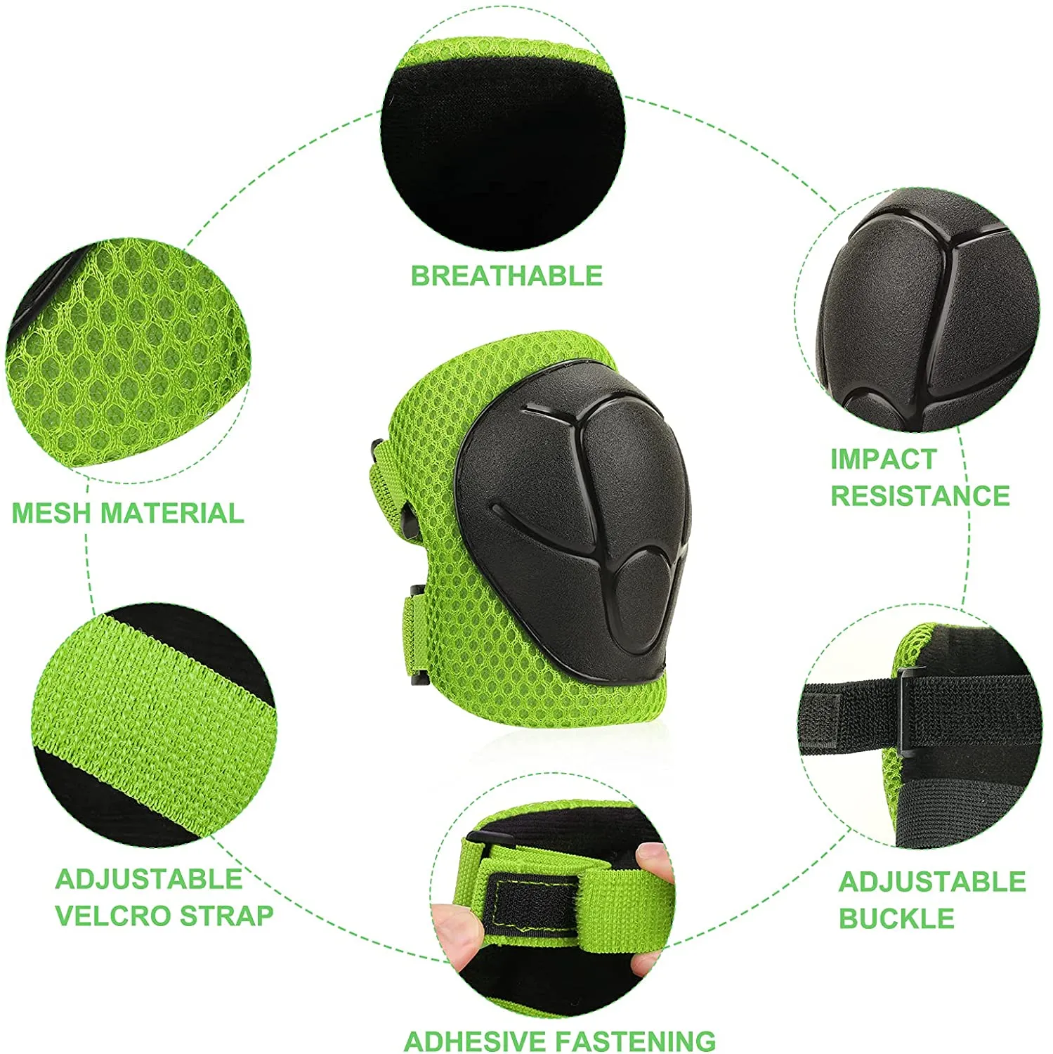 Kid Bike Helmet Knee Pads and Elbow Pads Set