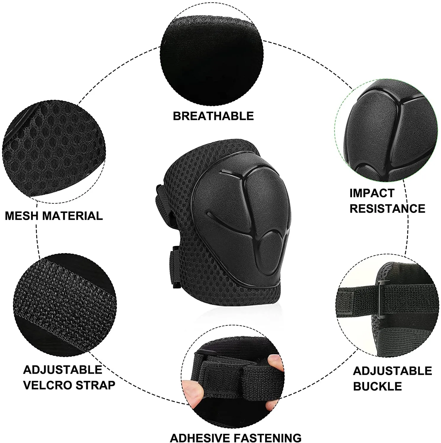 Kid Bike Helmet Knee Pads and Elbow Pads Set