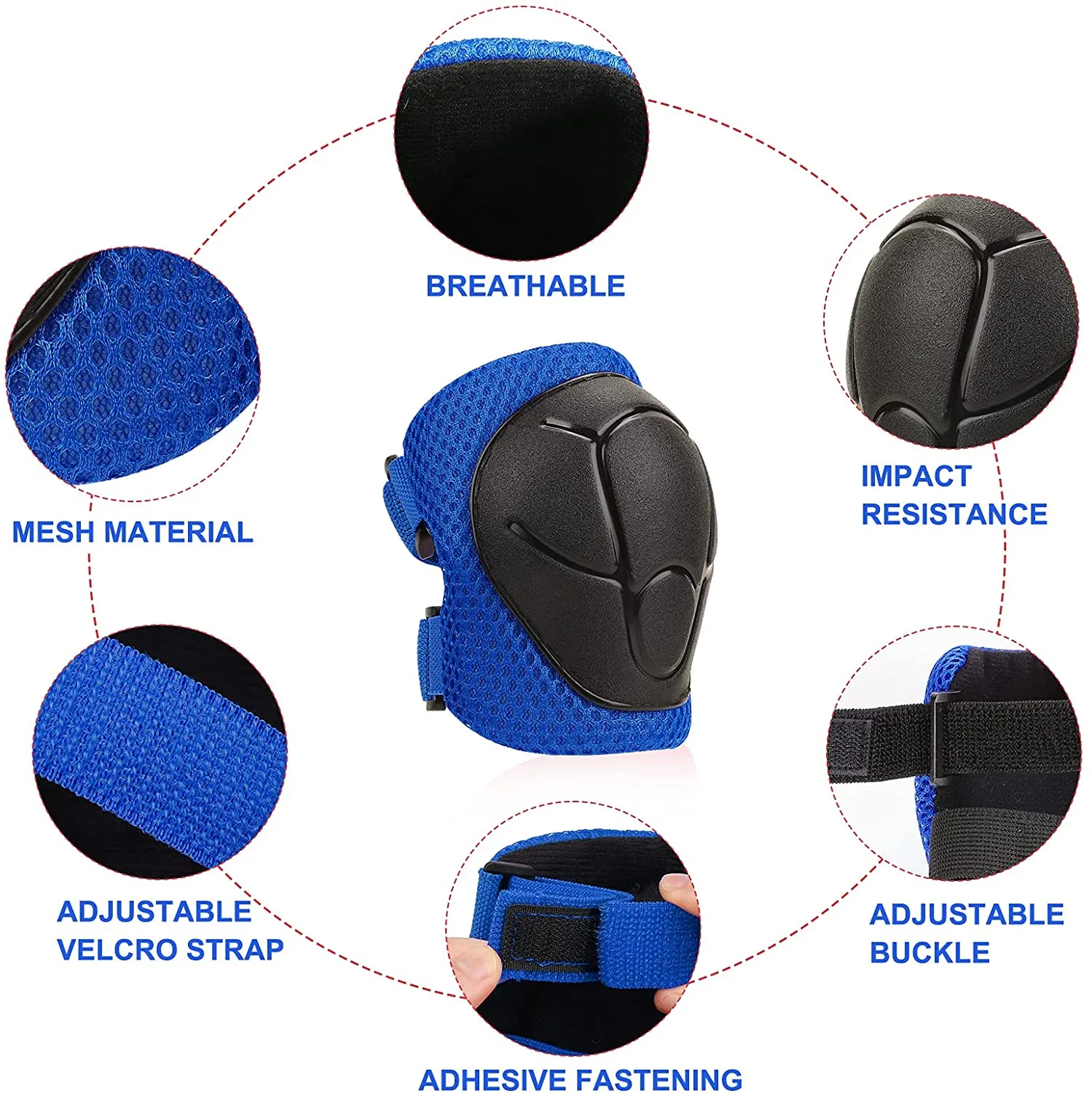 Kid Bike Helmet Knee Pads and Elbow Pads Set