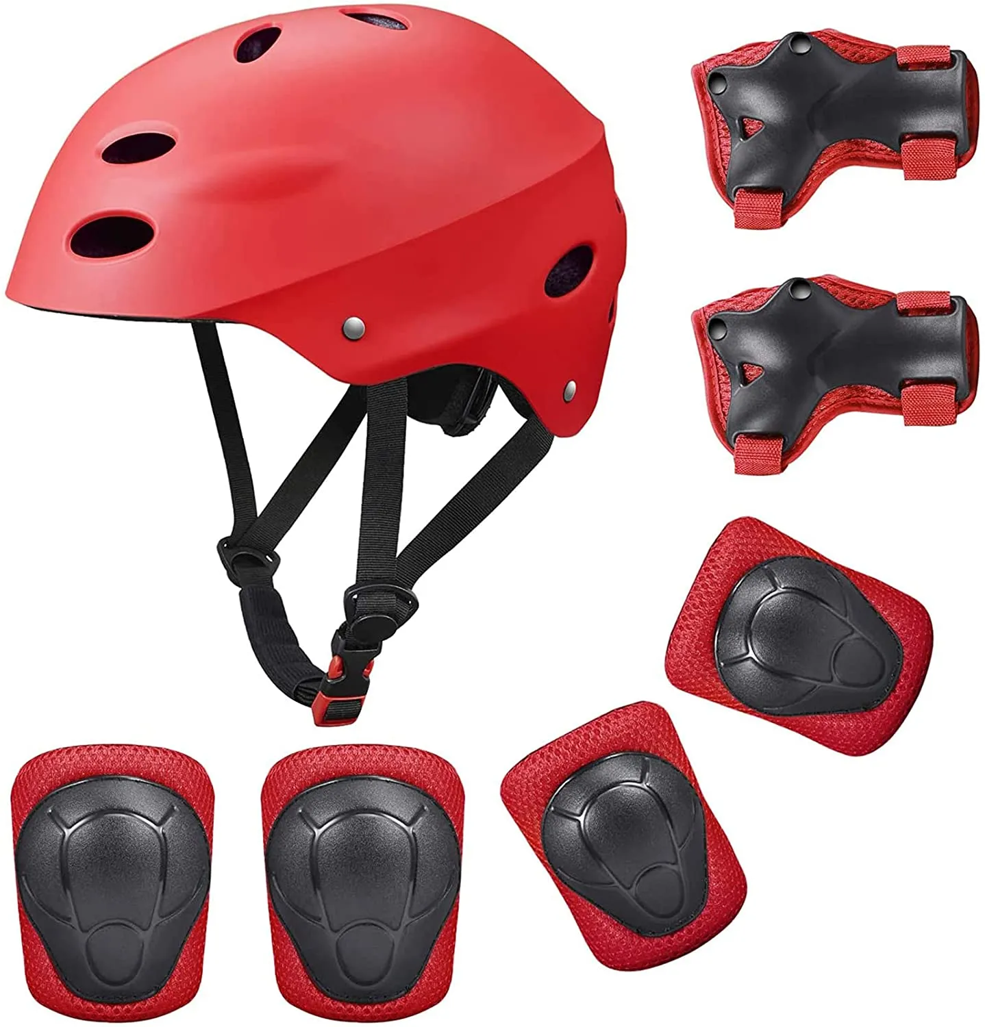 Kid Bike Helmet Knee Pads and Elbow Pads Set