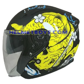 MT Motorcycle Sunvisor Helmet A1 KRPA KOI MATT BLACK