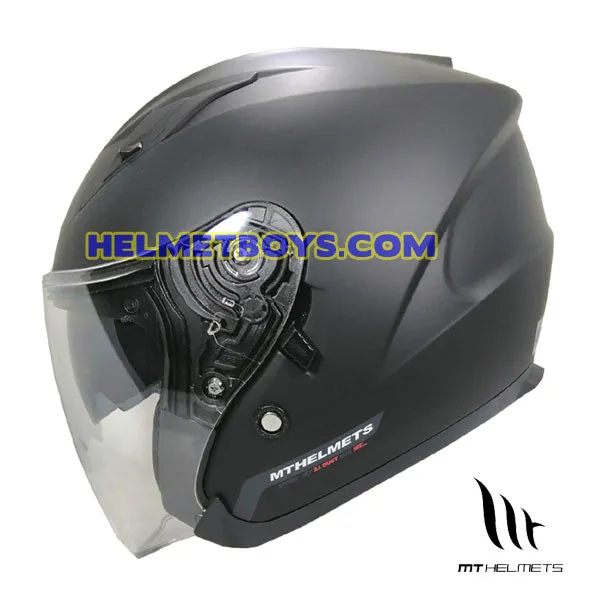 MT Motorcycle Sunvisor Helmet Solid MATT BLACK