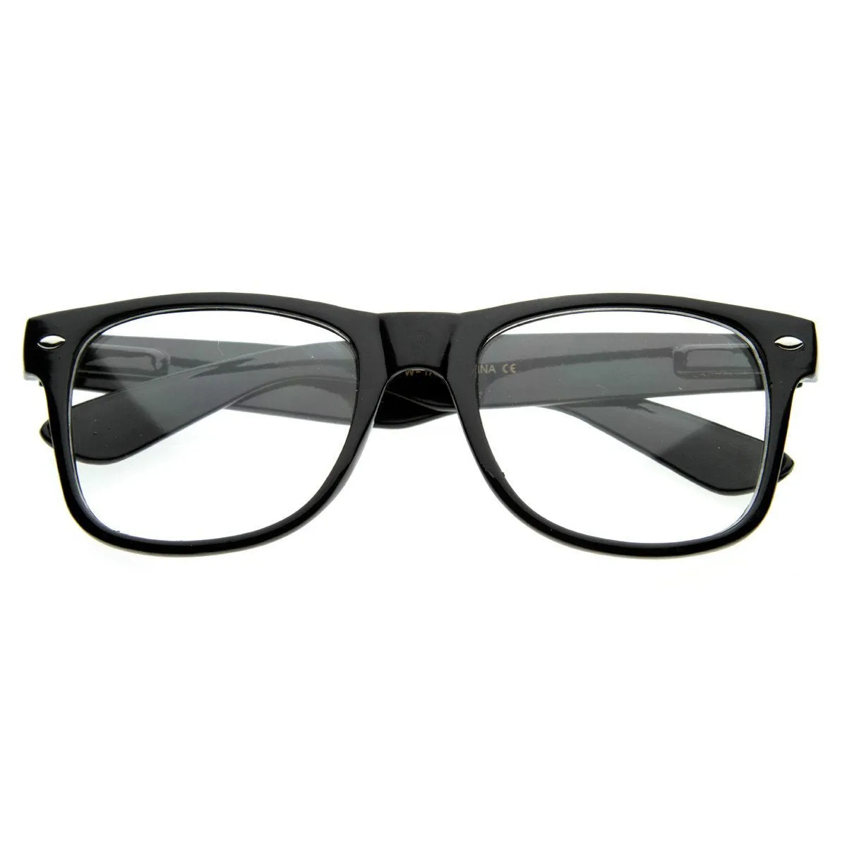 Retro Clear Lens Nerd Geek Horned Rim Glasses