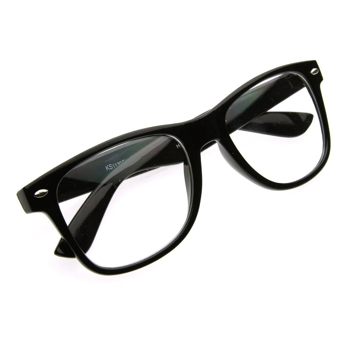 Retro Clear Lens Nerd Geek Horned Rim Glasses