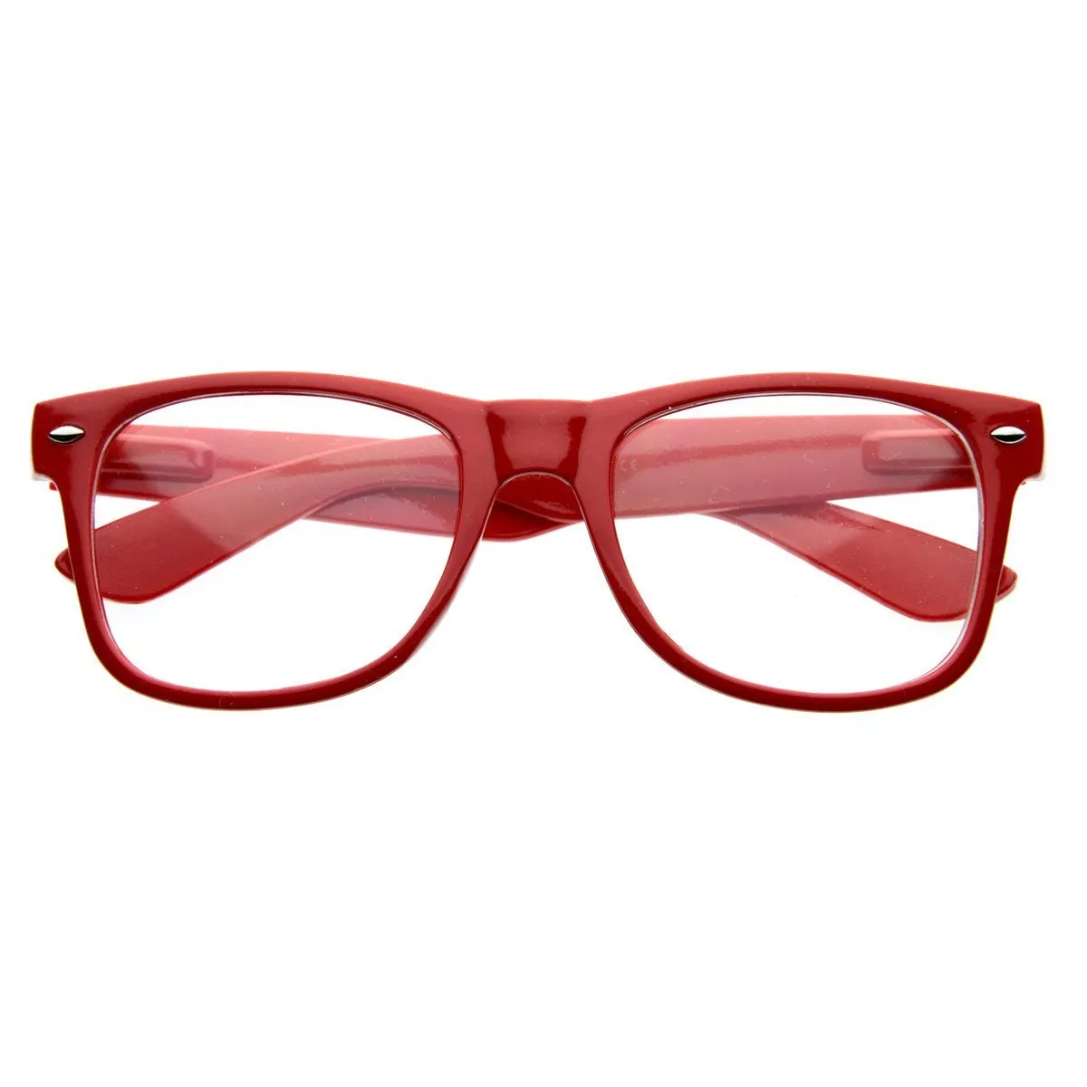 Retro Clear Lens Nerd Geek Horned Rim Glasses