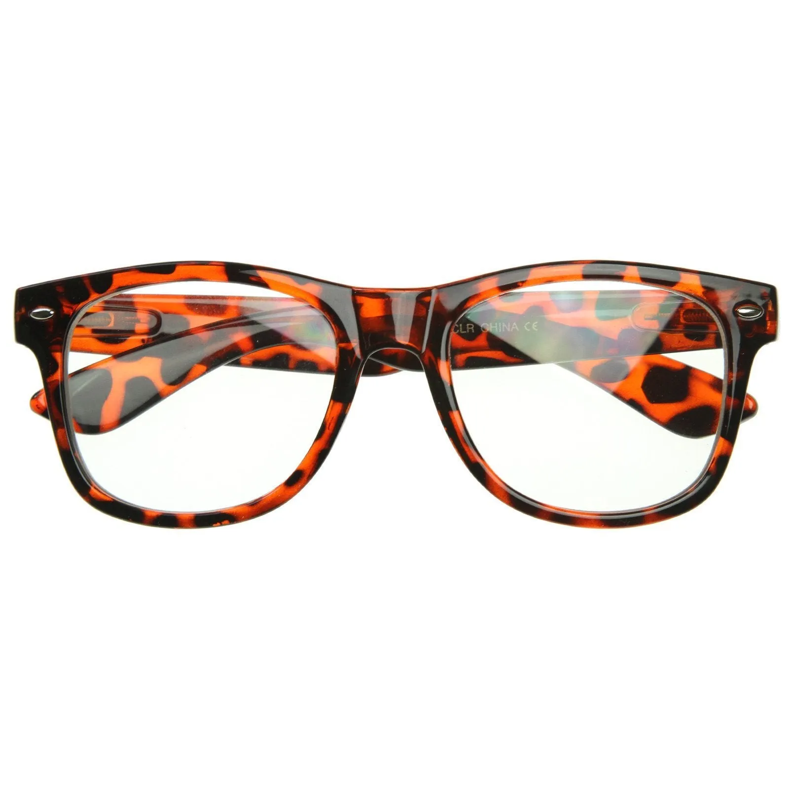 Retro Clear Lens Nerd Geek Horned Rim Glasses