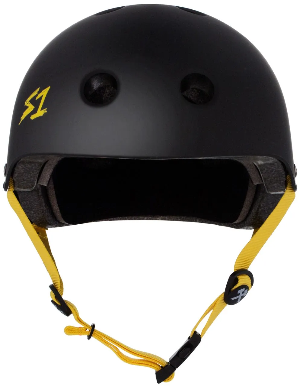 S1 Lifer Helmet - Black Matte/Yellow Straps