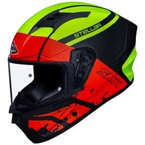 SMK HELMET - Stellar Squad Black Red Yellow Matt (MA234) Helmet